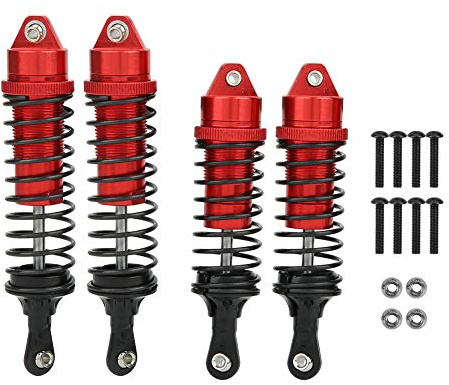 4 pièces Amortisseur RC, Alliage d'aluminium Avant Amortisseur arrière Ressorts Amortisseur Ensemble assemblé Amortisseur à Ressort adapté pour 1/10 Traxxas Slash RC