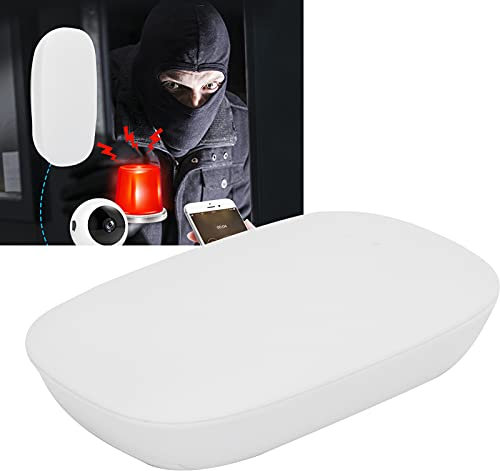 Rilevatore di Allarme a Vibrazione per Porte e Finestre Rilevatore di Allarme Wireless Sensore di Intrusione per Porte e Finestre di Sicurezza Domestica Rilevatore di rottura del vetro senza