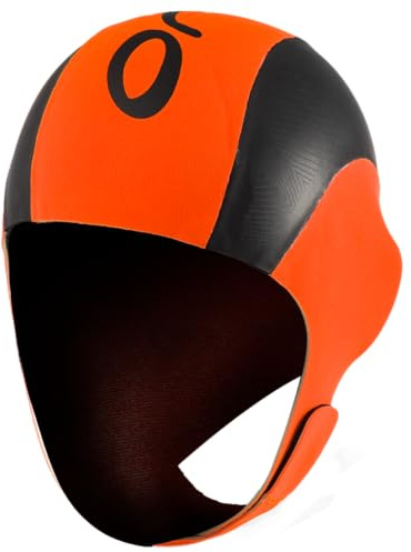 ORCA Muta in Neoprene Cuffia da Nuoto Cappello - Hi-Vis Arancione - Materiali - 100% Neoprene