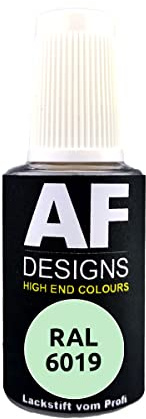 Alex Flittner Designs Lápiz de pintura RAL 6019 color blanco satinado satinado 20 ml Recompatible condor acrílico Retoque barniz de recompatible conción madera metal muebles baño