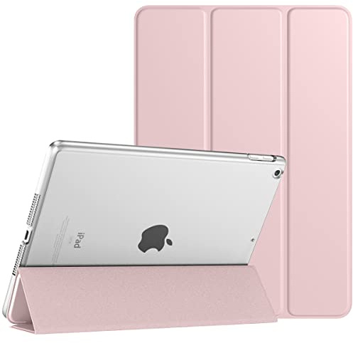 TiMOVO Hülle für iPad 9./8./7. Generation, 10,2 Zoll, Helle Rosa | Ultra Dünn, Durchscheinend, Smart Cover, Auto Schlafen/Wachen