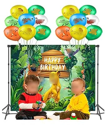Geburtstag Deko Dschungel Luftballons König der Löwen Party Set Dschungeltier Fotografie Hintergrund Waldtier Hintergründe Lion King
