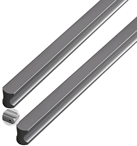 2 Stück Profilgriff Aluminiumlegierung Schrankgriffe Möbelgriff SchubladenKnöpfe Türgriff Zugknöpfe für Schlafzimmer Küche Kleiderschrank (Länge 800mm,Grau 2)