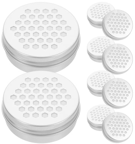 SEWACC Diffuser 10pcs Aluminum Round Cans with Lid Dog Scent Work Tins Dog Scent Training Box Empty Aroma Holder 60ml Essential Oils Home