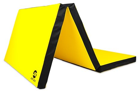 Jeflex - klappbare Weichbodenmatte & Turnmatte 210 x 100 x 8 cm MADE IN GERMANY/Gymnastikmatte tragbar/platzsparende Fitnessmatte & Yogamatte/Spielmatte für Kinderzimmer