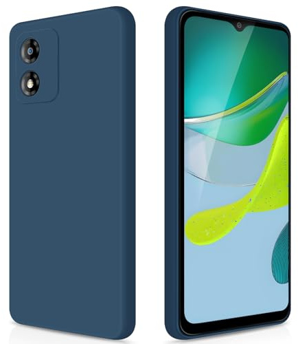 GiiYoon Funda para Motorola Moto E13, Case de Silicona Suave de TPU Carcasa Protector de Goma Fexible Prueba Liviano y a Delgado de Golpes Antirrayas para Teléfono (Azul)