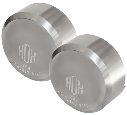 HOX Stainless Steel Puck Lock, Military-Grade Hidden Shackle Padlock, Weatherproof Trailer Door Lock (2 Pack)