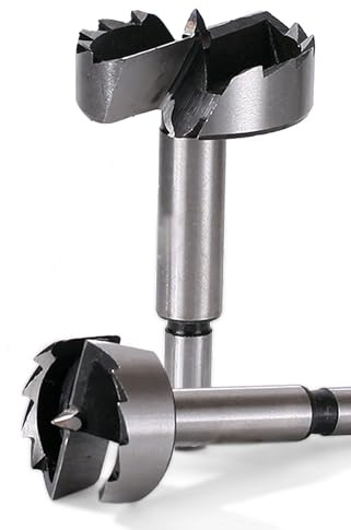 Meichoon Mehrzahn-Forstnerbohrer, verbesserte Version, höhere Härte, Carbon-Holzbearbeitungswerkzeug, Stanz-Bit, Holzplatten, flache Flügelbohrungen, Lochscharnier, Hartmetall-Bohrsets, 45 mm