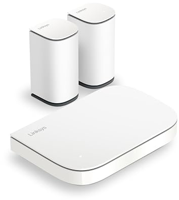Linksys Multi-gig Micro Mesh WiFi 6 System | Connect 100+ Devices | Up to 5,000 Sq Ft | Speeds of up to 3.0 Gbps | 3Pk | No App Required | 2024 Release