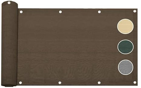 Telo Copri Ringhiera da Esterno Copri Balcone Frangivista Balcone Schermi Divisori Protettivi Schermo Privacy Terrazzi Recinzioni Giardino 90x500 cm Marrone