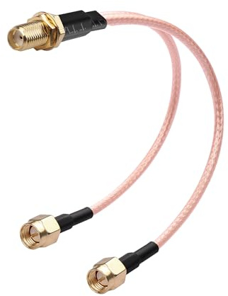 YAODHAOD Cavo splitter SMA da SMA femmina a doppio maschio SMA cavo coassiale RG316 LTE, cavo di prolunga per antenna compatibile con GSM/GPRS/Industrial IoT (15 cm/6 pollici) (SMA femmina a doppio