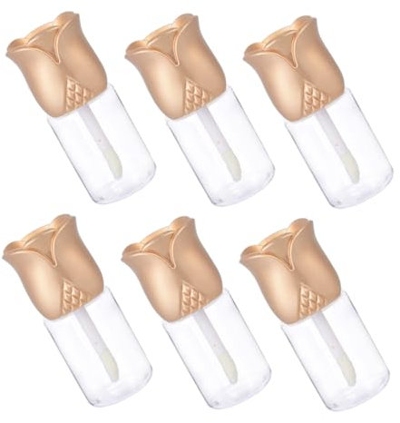 OHPHCALL 6pcs Diy Lip Gloss Tubes Small Lip Gloss Containers Portable Lipgloss Bottles