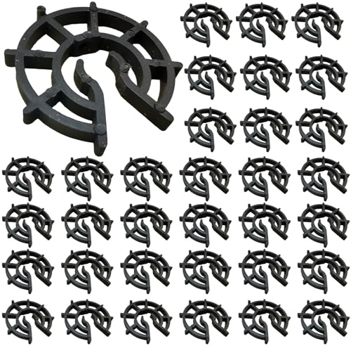Lot de 100 Cales d'armatures pour Fer à Béton de Ø8 à Ø12, Enrobage Epaisseur 15 mm, pour Fixation Verticale, Dalle Armé Ferraillage, Accessoire de Coffrage à Clipser, Plastique, Noir