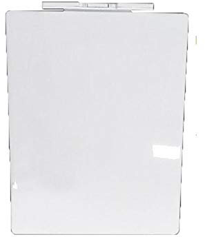 Abattant de WC carré avec Tampon Tampon à dégagement Rapide, Ultra résistant, pour Salle de Bain et Toilettes, Blanc (Blanc 44,3 x 35 cm)