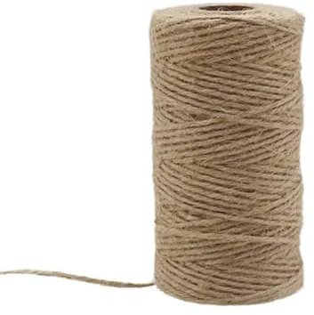 Cordón de Yute Natural de 2MM, 100 m/Lote, for Envolver Regalos, Manualidades, Plantas, jardín, Navidad, Artes Hechas a Mano, decoración, Cuerda de Embalaje, decoración del hogar