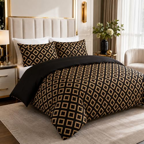 Grace Double Duvet Set - Premium Satin Silk Reversible Duvet Cover Double (200 x 200 cm) 3 PCs - Luxurious Hotel Quality Bedding Set With Zipper Closure