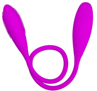 Vibratore per coppie 7 modalità Doppio vibratore Impermeabile Silicone Vibratore Sicuro Doppio attacco per coppie Clitoride, anale, vaginale, capezzolo, stimolatore del punto G Giocattolo sessuale per