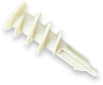 NELI Set di 50 tasselli per cartongesso, tasselli in cartongesso, tasselli filettati (tasselli a vite) per cartongesso, pannelli in fibra di gesso, parete cava