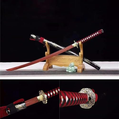 Handgefertigtes hölzernes Bokken-Schwert mit Scheide, Holzklinge, japanisches Samurai-Schwert Katana, Kinder-Samurai-Schwert, Kinder-Ninja-Schwert, Holzschwert für Kinder – Spielzeugschwert-103CM
