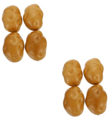 Holibanna 8pcs Artificial Food Props Lifelike Potato Veggies for Kitchen Party Photo Props Natural Potato Shape
