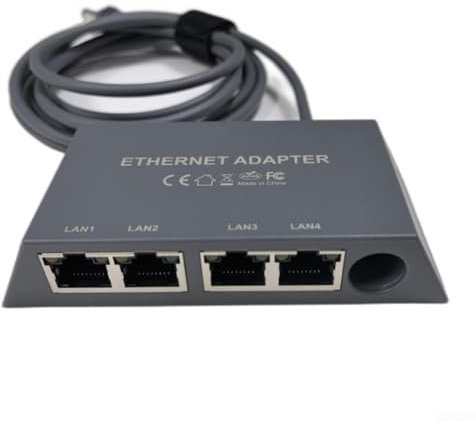Zilimontt Adattatore Ethernet compatibile Starlink per Gen3 con 4 porte RJ45 - Connessione Internet ad alta velocità per router WiFi V4 rettangolare e Mesh - Cavo da 0,5 m (0,5 m)