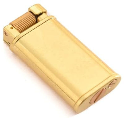 Accendino vintage a cherosene, in ottone, stile antico, accendino per candele (oro)
