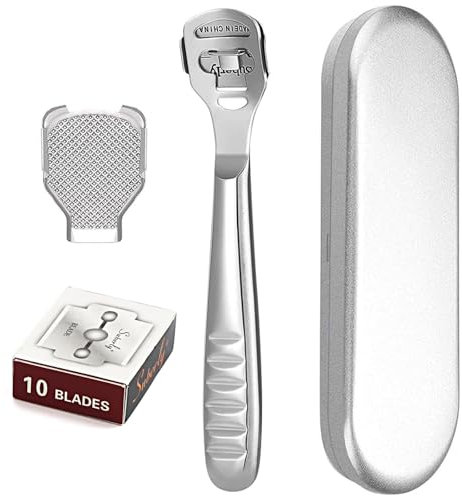 Stainless Steel Foot Scraper for Hard Skin, Heel Callus Remover Foot File for Cracked Heels and Dry Feet, Professional Pedicure Tool for Home Use & Salon –Rust-Resistant Foot Blade