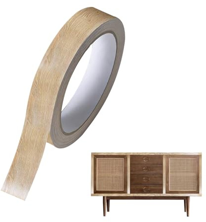 18mm x 10m Edge Banding,Self-Adhesive Furniture Edging Strips,Wood Veneer,Edging Tape for Desk Wardrobe Cabinet Door DIY Furniture Edge Wooden Panels (Oak）
