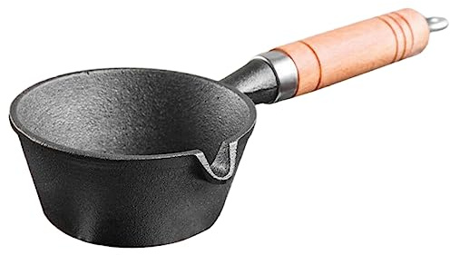 Abaodam Pentola Per Latte Antiaderente in Ghisa 13cm x 6cm Per Uso Domestico Su Fornelli a Gas e Induzione Padella Mini in Ghisa Resistente Al Calore Per Riscaldare Alimenti e Colazione