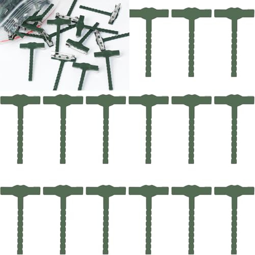SIXHAOBU 100 Stück Dreieck-T-Plastikbrosche,Sicherheitsnadeln Aus Kunststoff grüne, zarte kleine Sicherheitsnadel für Hochzeiten, Hochzeiten Knopflochblumen Ansteckblumen Für DIY Hochzeitsblumen