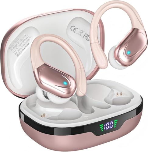 HAOYUYAN Wireless Earbuds Bluetooth Headphones 80hrs Playback Ear Buds Power Display with Noise Canceling Mic Headsets for Sports/Workout/Running