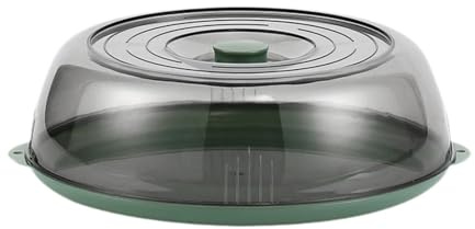 rockible Cloche Ronde de 28 Cm pour Micro-ondes avec Poignée et Protection Anti-éclaboussures, vert