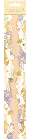 Ursus 56430006 - 3D Sticker Bordüren, Engel, wiederholende Motive, aus verschiedenen hochwertigen Materialien, selbstklebend, ideal zum Verzieren von Grußkarten und Geschenken