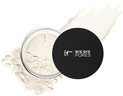 IT Cosmetics Bye Bye Pores – Poreless Finish Loose Setting Powder Makeup – Translucent Blurring Face Powder for All Skin Tones – with Peptides, Silk, Collagen & Antioxidants – 0.23 oz