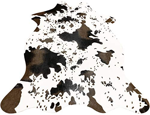 IMQOQ Cow Print Faux Cowhide Living Bedroom Non-Slip Carpet Rug