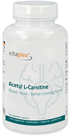 Vitaplex Acetyl L-Carnitin Kapseln hochdosiert (500mg, 90 Tabletten) Acetyl-L-Carnitin Complex und Aminosäure Workout Supplement - Carnitin Capsules mit Aminosäuren - Nahrungsergänzungsmittel