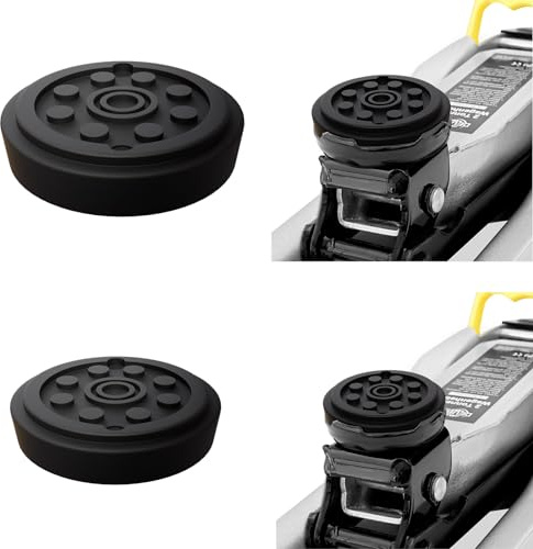 DEUBA® 2er Set Gummiauflage Wagenheber Universal Ø52mm + Ø39,5mm rutschfest Gummipad Wagenheberaufnahme Rangierwagenheber Stempelwagenheber Hebebühne