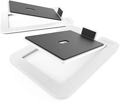 Kanto S6W Lautsprecherständer für große Bücherregal-Lautsprecher und 12,7 cm große Studio-Monitore in voller Größe | unterstützt 9 kg | dämpfende Schaumstoffpolsterung | ¼-20 Montage | 1 Paar | Weiß