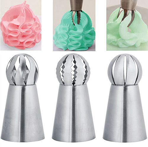 High-Q 3PCS Cake Nozzles Russian Piping Tips Lace Mold Pastry Baking Decorating Tool UK