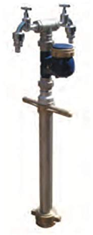 Trinkwasser Wassermess Standrohr 2x Zapfhahn 3/4 DN80 Wasserzähler