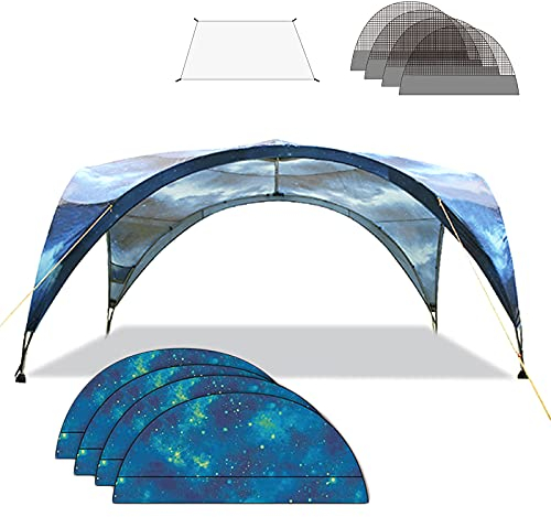 Pavillon Kuppelzelt Camping Wasserdicht, Whirlpool Zelt Ueberdachung, Poolüberdachung Pavillon, Gartenpavillon für Campen, Partys, Strand Oder Festivals, Sonnenschutz und Regenschutz,Starry sky