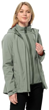 Jack Wolfskin Womens Moonrise 3 In 1 Jacket - Mint Leaf - S