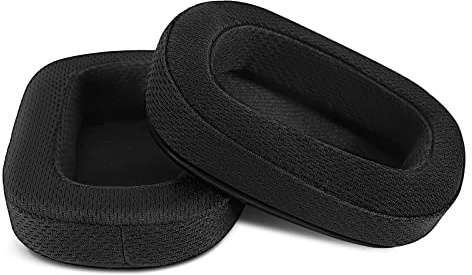 Yizhet Cuscinetti Cuffie Compatibile con Logitech G933 G633 G533 G935 G635 | per G35 G930 G933S G633S G433 G432 G431 G430 G332 G233 G231 G230, Padiglioni Cuffie di Ricambio in Tessuto a Rete, Nero
