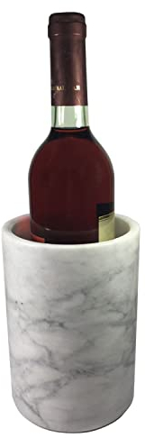 Marble Wine Chiller,Suitable for Beer or Champagne Cooler 750 ml Bottles, Ideal Gift for Wine Enthusiasts（White）