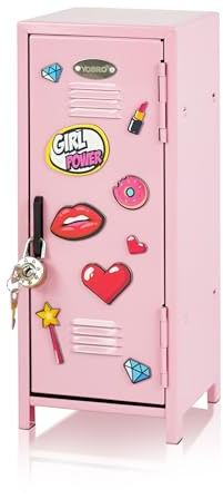 YOBRO Mini Metall-Box mit Dekor-Magneten – Praktisch und dekorativ für Zuhause und Büro (Rosa)