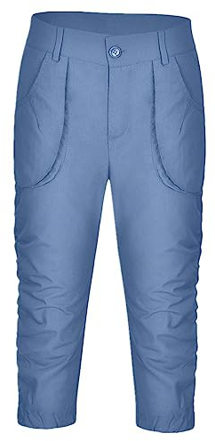 Sommer Damen Hose Freizeithose Beam Foot Loose Kurz Femme, A, M