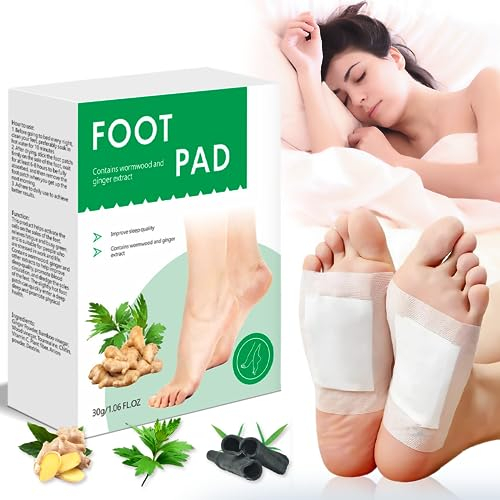 20 Stück Deep Cleansing Foot Pads,Detox Fußpflaster,Entgiftungspflaster Füße,Detox Fußpflaster Entgiftung,Fußpflaster Entgiftung Original für Tiefschlaf Reinigung Körpers 100% natürliche Fußpads