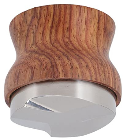 Distributeur de Café avec Poignée en Palissandre Outil de Distribution D'espresso de Niveleur de Doseur de Café en Acier Inoxydable pour Accessoires de Café(51mm)