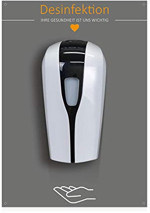 MyMAXXI | Desinfektionsmittelspender Shop Rückwand inkl. 6x Desinfektionsmittel 1000ml Sensor automatisch Wandmontage | touchless disinfection | Händedesinfektion Spender Desinfektion Hygienespender