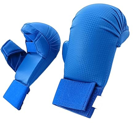 Guanti da Karate Guanti da Kickboxing Allenamento Comodi Guanti MMA Durevoli Guanti da Boxe per Sacco da Boxe Allenamento MMA Sparring, Blu S